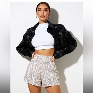 Motel - Lalisa Shorts in Tonal Zebra